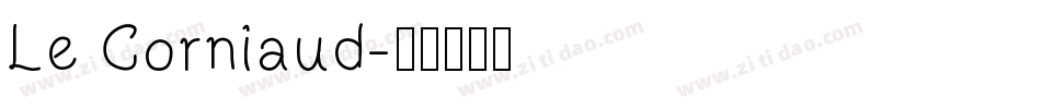 Le Corniaud字体转换
